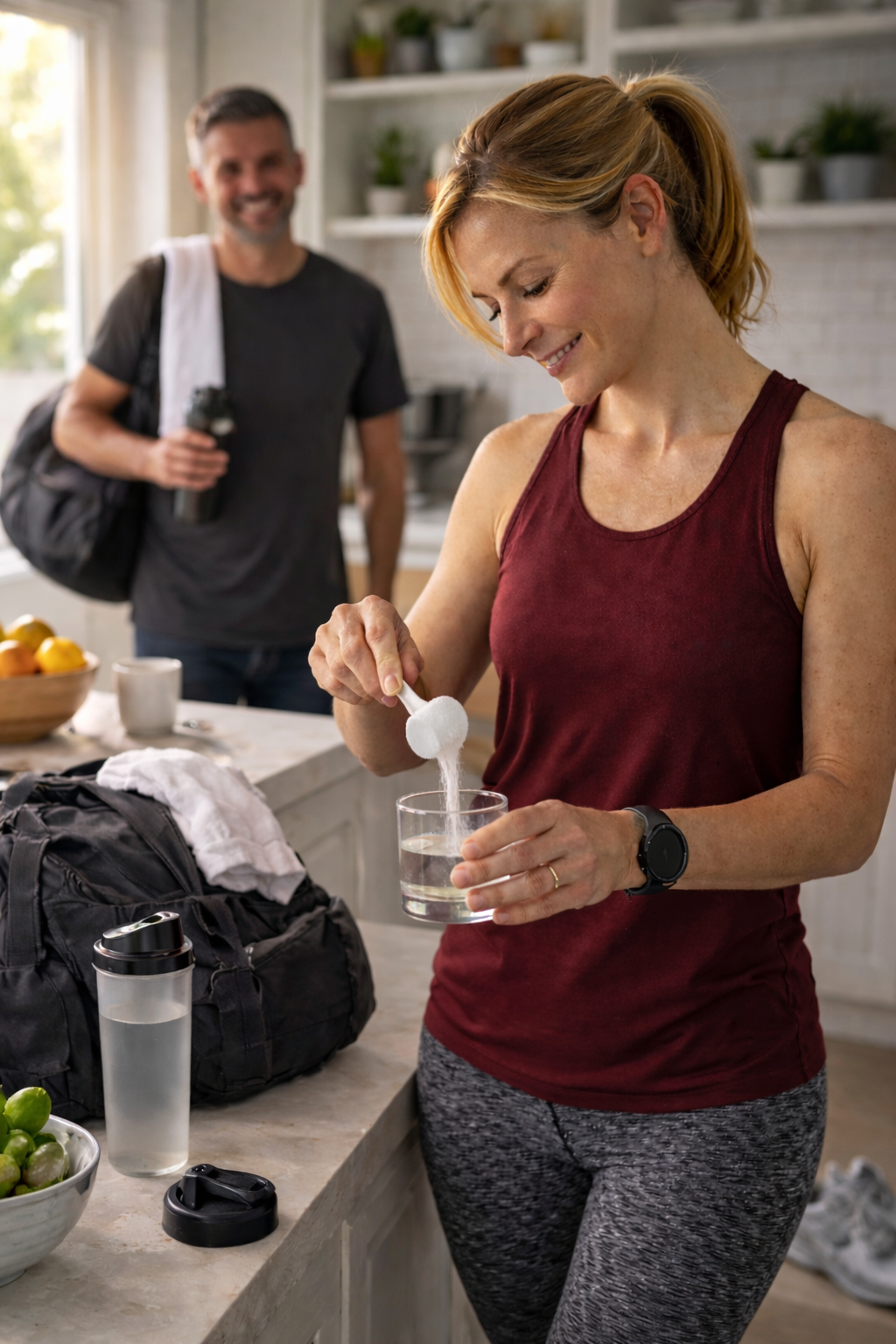 Persona mayor activa, fuerte y en movimiento